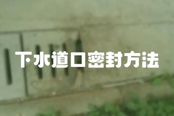 下水道口密封方法