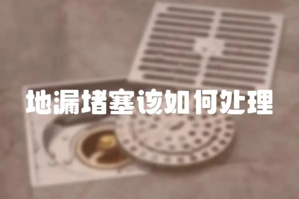 地漏堵塞該如何處理