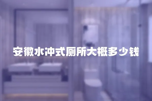 安徽水沖式廁所大概多少錢