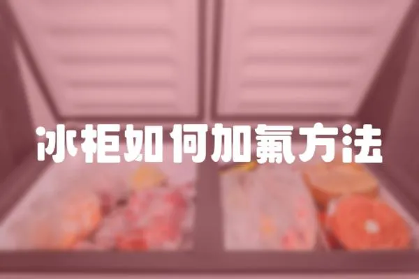 冰柜如何加氟方法