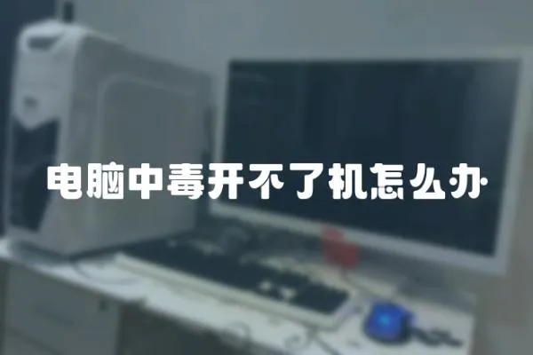 電腦中毒開不了機怎么辦