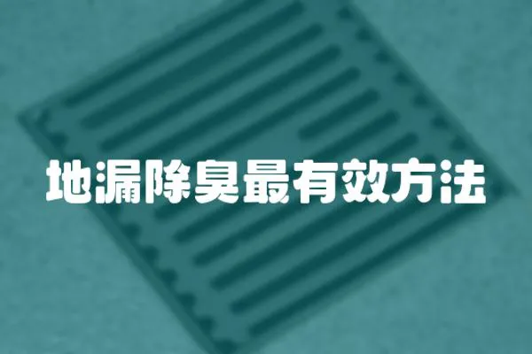 地漏除臭最有效方法