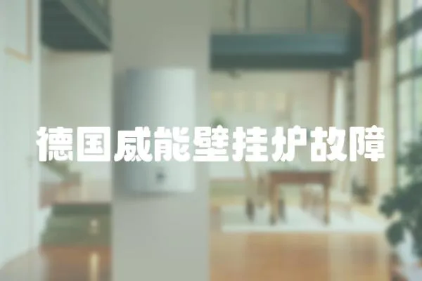 德國威能壁掛爐故障