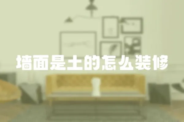 墻面是土的怎么裝修