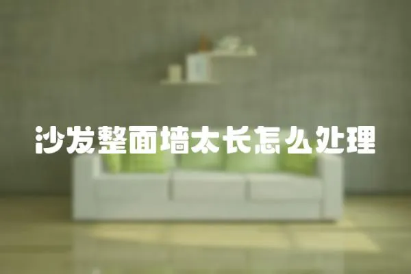 沙發整面墻太長怎么處理