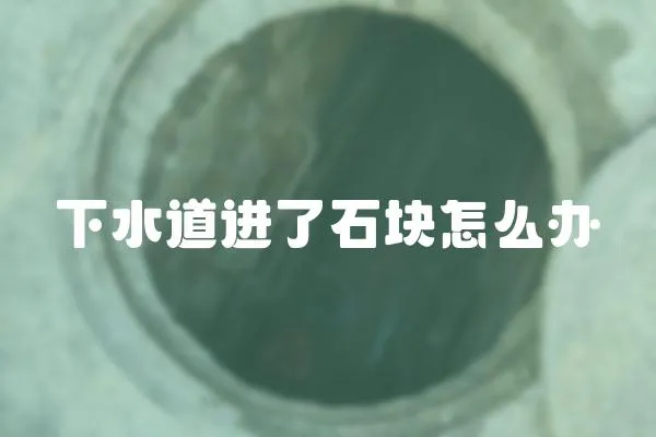 下水道進了石塊怎么辦