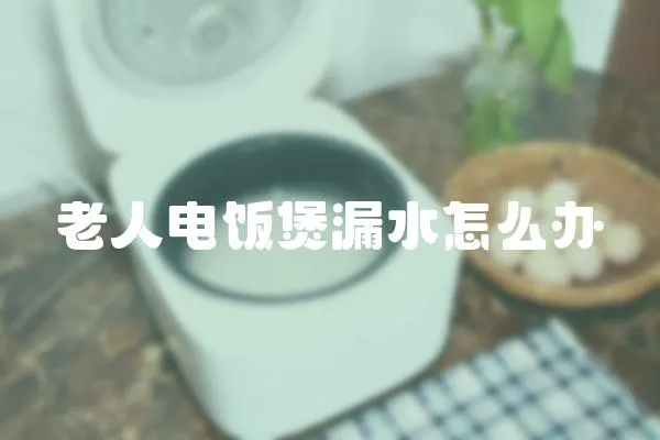 老人電飯煲漏水怎么辦