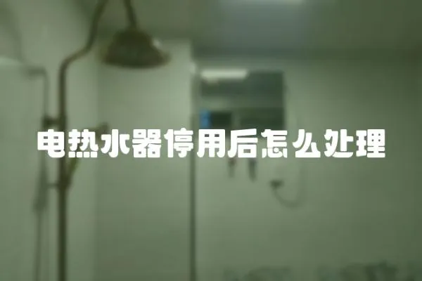 電熱水器停用后怎么處理
