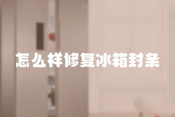 怎么樣修復冰箱封條