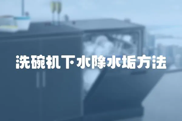 洗碗機下水除水垢方法