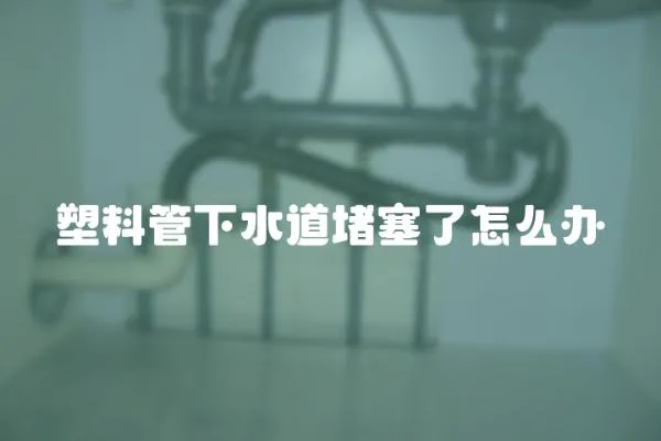 塑料管下水道堵塞了怎么辦