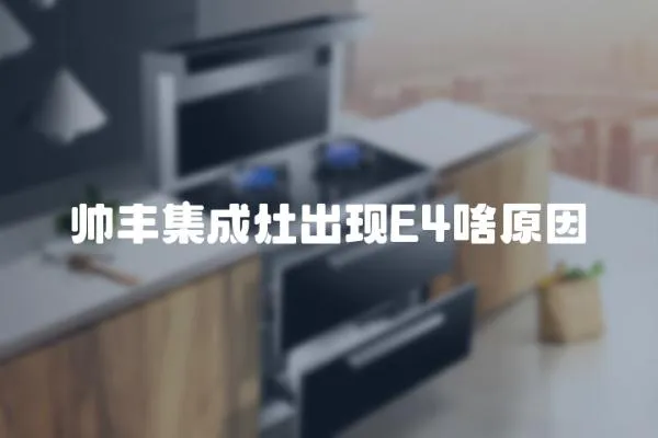 帥豐集成灶出現(xiàn)E4啥原因