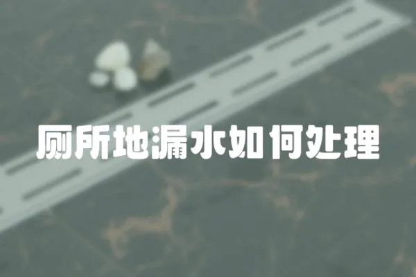 廁所地漏水如何處理