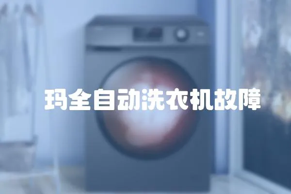 玥瑪全自動洗衣機故障