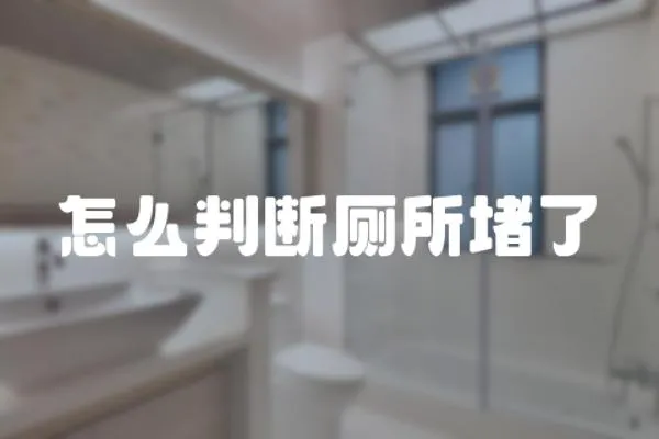 怎么判斷廁所堵了