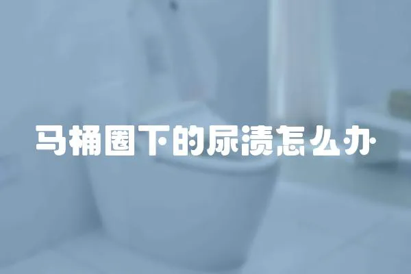 馬桶圈下的尿漬怎么辦