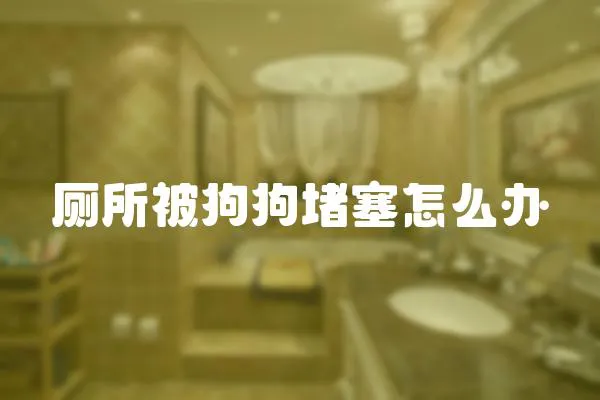 廁所被狗狗堵塞怎么辦