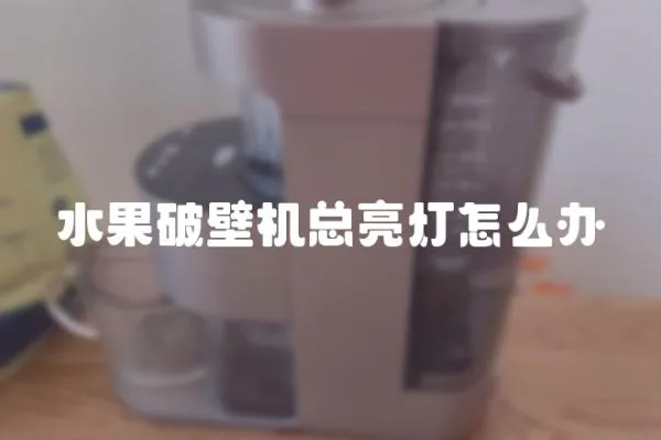 水果破壁機總亮燈怎么辦