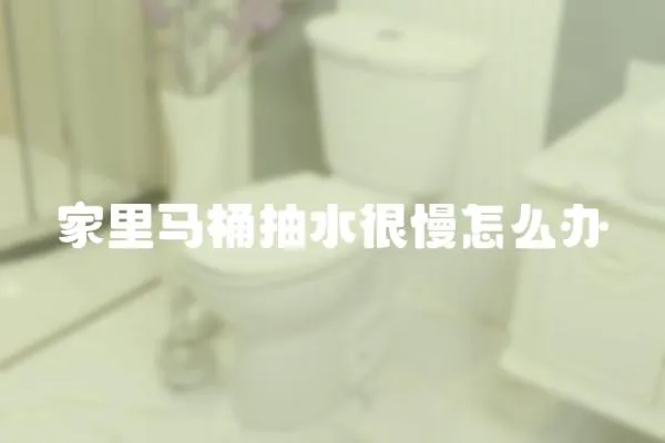 家里馬桶抽水很慢怎么辦