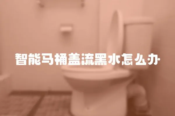 智能馬桶蓋流黑水怎么辦
