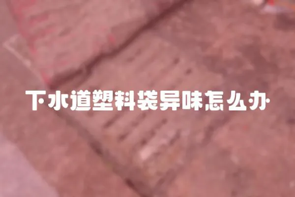 下水道塑料袋異味怎么辦