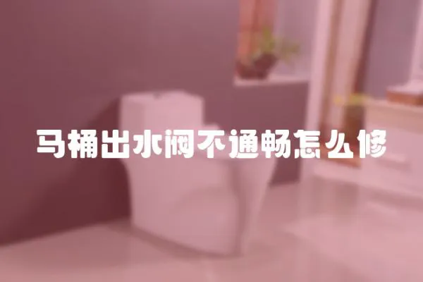 馬桶出水閥不通暢怎么修