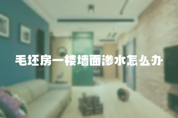 毛坯房一樓墻面滲水怎么辦