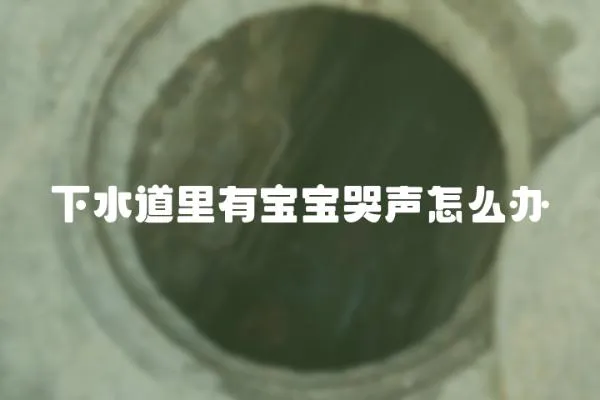 下水道里有寶寶哭聲怎么辦