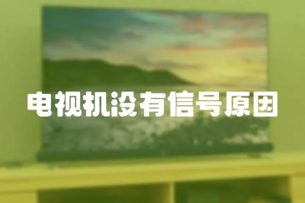 電視機沒有信號原因