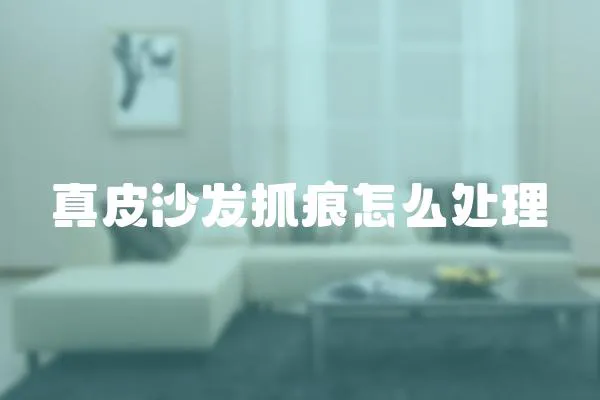 真皮沙發抓痕怎么處理