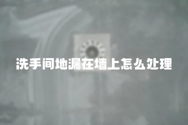 洗手間地漏在墻上怎么處理