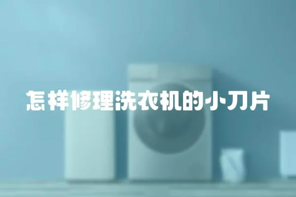 怎樣修理洗衣機(jī)的小刀片