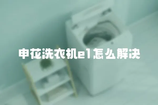 申花洗衣機e1怎么解決