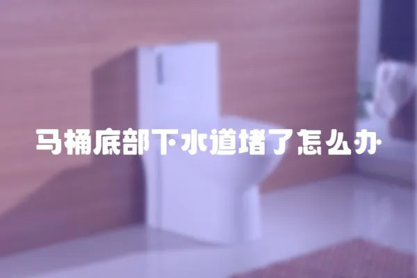 馬桶底部下水道堵了怎么辦