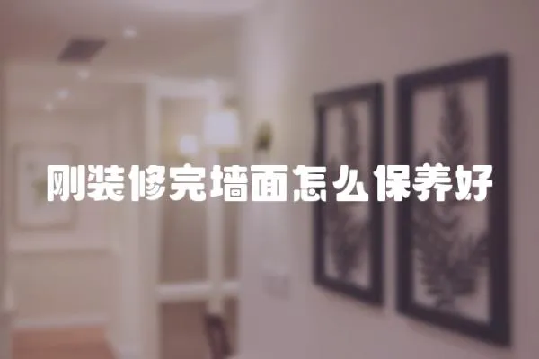 剛裝修完墻面怎么保養(yǎng)好