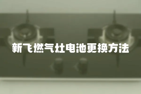 新飛燃氣灶電池更換方法