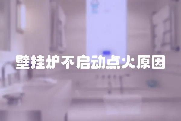 壁掛爐不啟動點火原因
