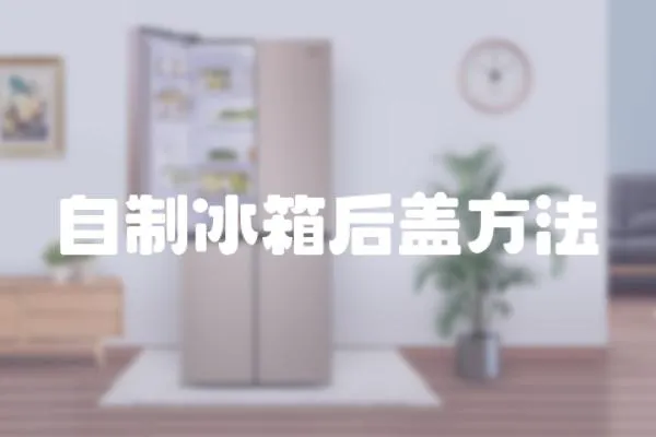 自制冰箱后蓋方法