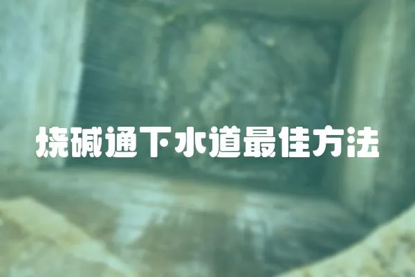 燒堿通下水道最佳方法
