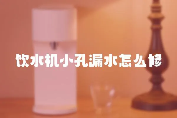 飲水機小孔漏水怎么修