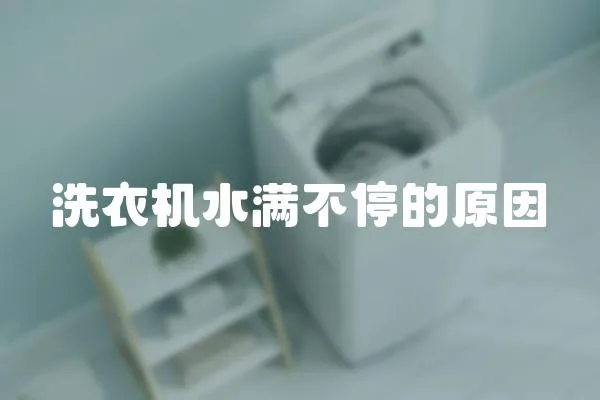 洗衣機水滿不停的原因
