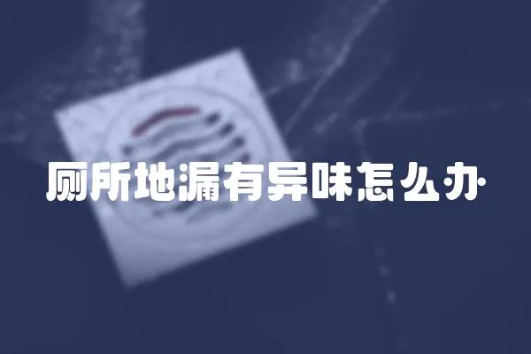 廁所地漏有異味怎么辦