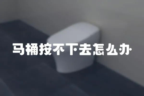 馬桶按不下去怎么辦