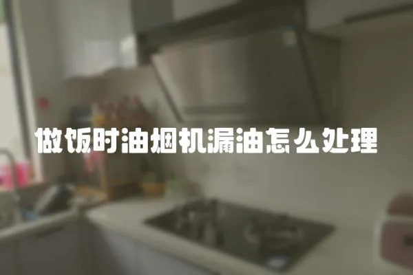 做饭时油烟机漏油怎么处理