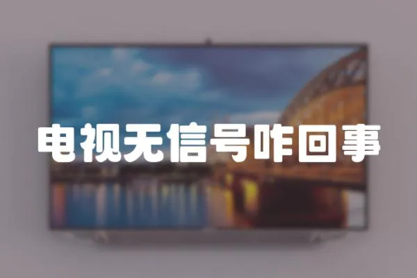 電視無信號咋回事