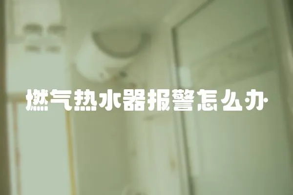 燃氣熱水器報警怎么辦