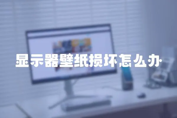 顯示器壁紙損壞怎么辦