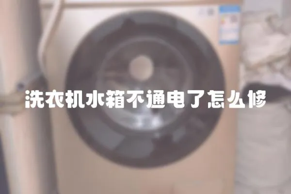 洗衣機水箱不通電了怎么修