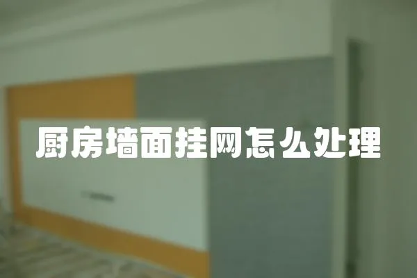 廚房墻面掛網怎么處理