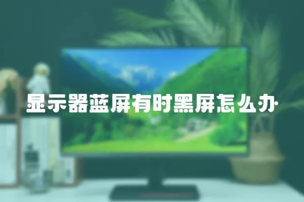顯示器藍屏有時黑屏怎么辦